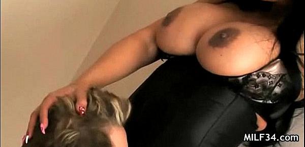  Gorgeous cougar had a horny great time with an intruder